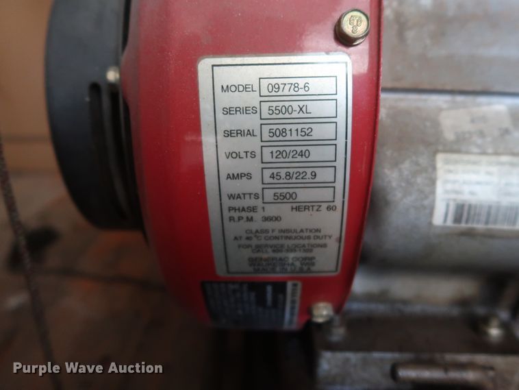 image for item HT9504 Generac 5500XL  generator