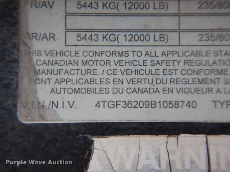 image for item DG6870 2011 Titan BF8740 equipment trailer