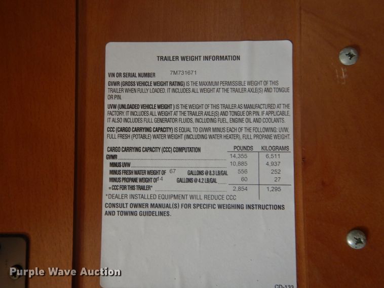 image for item DH5142 2007 Keystone Montana Mountaineer 342PHT  camper