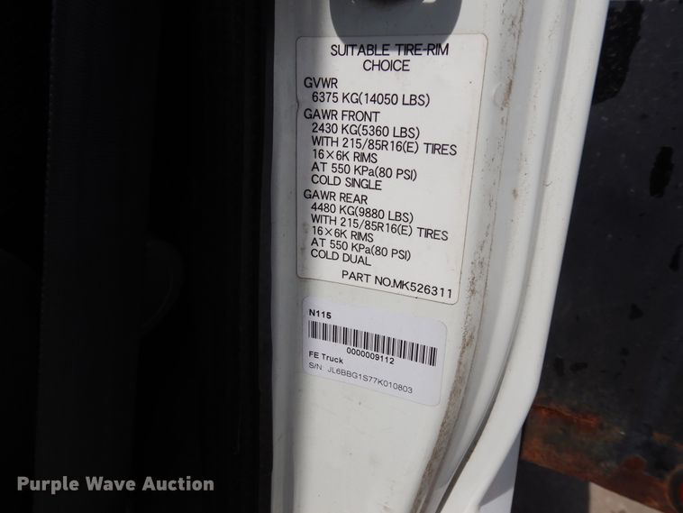 image for item DJ3471 2007 Mitsubishi Fuso FE  flatbed truck