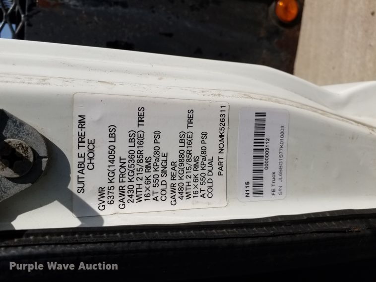 image for item DJ3471 2007 Mitsubishi Fuso FE  flatbed truck