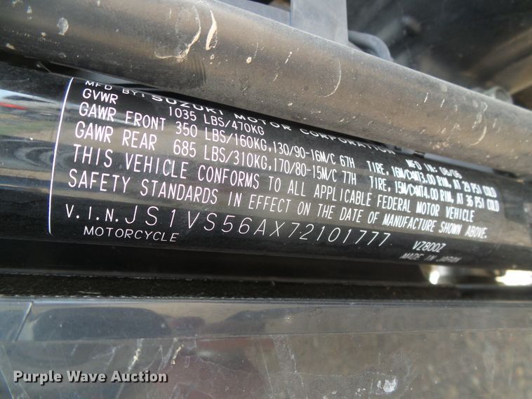 image for item EL9204 2007 Suzuki M50 motorcycle