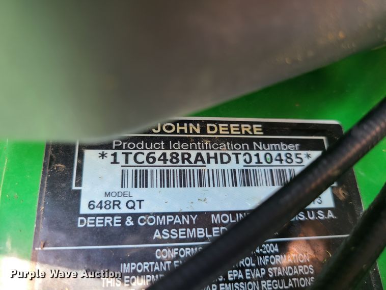 image for item EL9973 John Deere 648R ZTR lawn mower