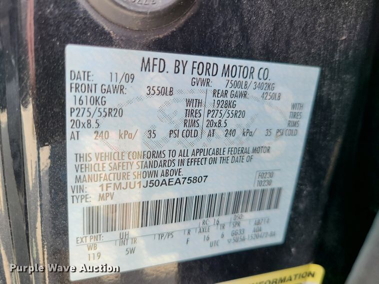 image for item GP9231 2010 Ford Expedition King Ranch  SUV