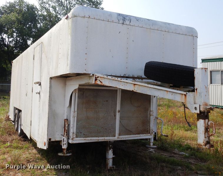 image for item GT9352 1987 Shop built enclosed cargo trailer