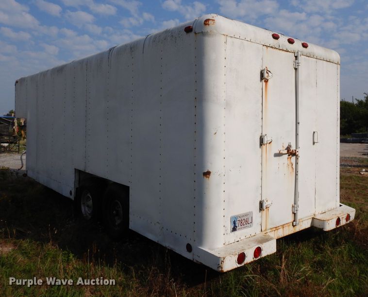 image for item GT9352 1987 Shop built enclosed cargo trailer
