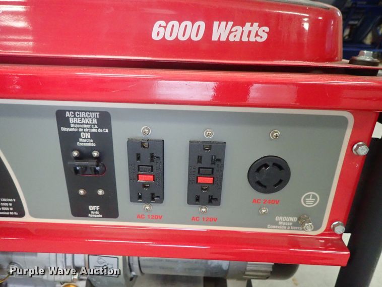 image for item GV9593 Homelite HG6000 generator