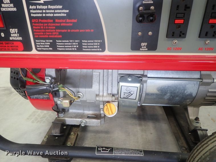 image for item GV9593 Homelite HG6000 generator