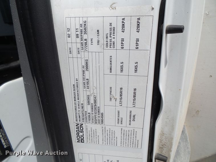 image for item GX9168 2012 Freightliner Sprinter 3500  box truck