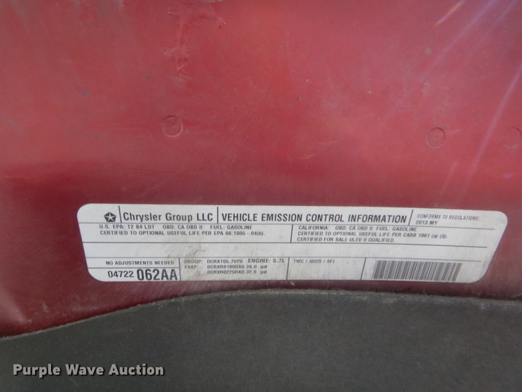 image for item HB9351 2013 Dodge Ram 1500  Quad Cab pickup truck