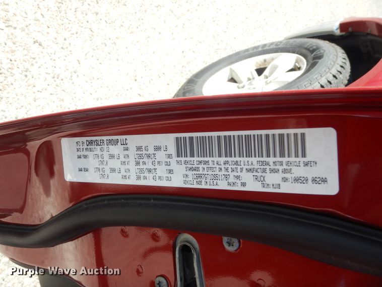 image for item HB9351 2013 Dodge Ram 1500  Quad Cab pickup truck