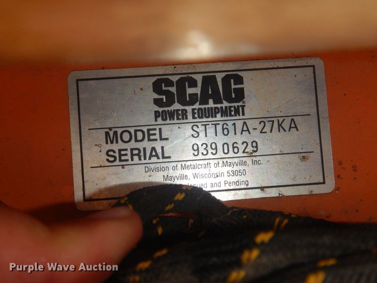 image for item HJ9887 Scag Turf Tiger STT61A-27KA ZTR lawn mower
