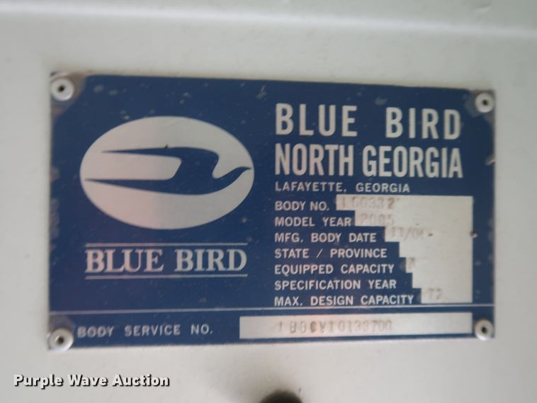 image for item HT9591 2006 Blue Bird Vision  school bus