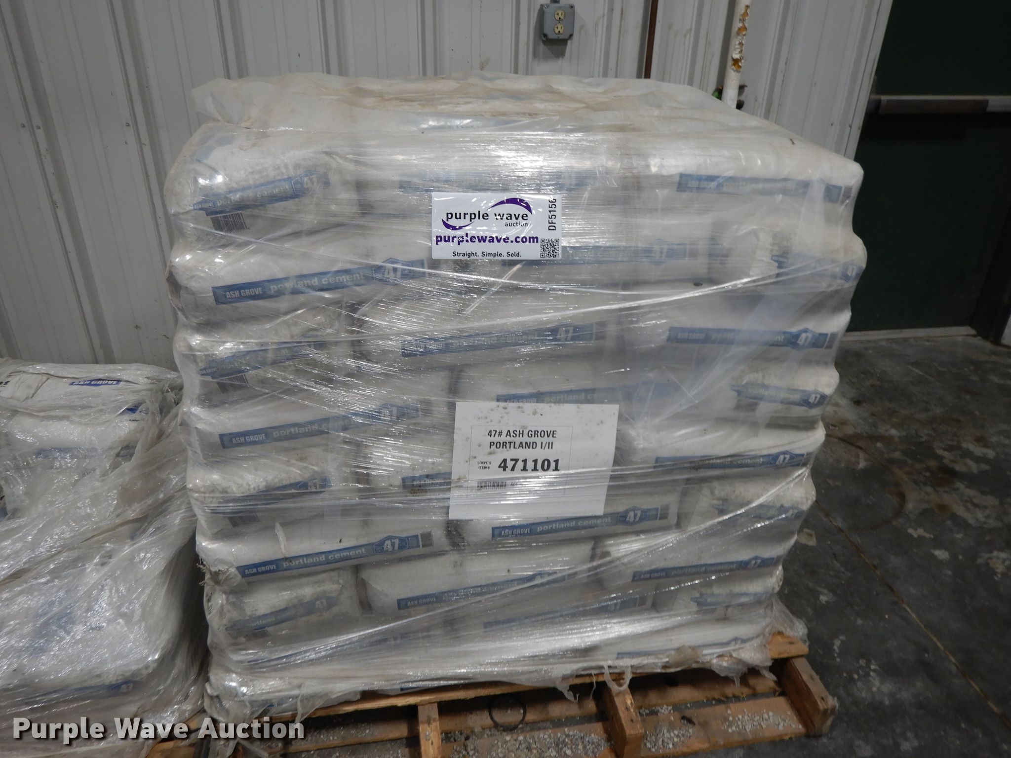 Approximately 88 bags of Ash Grove Portland cement in Wakarusa, KS