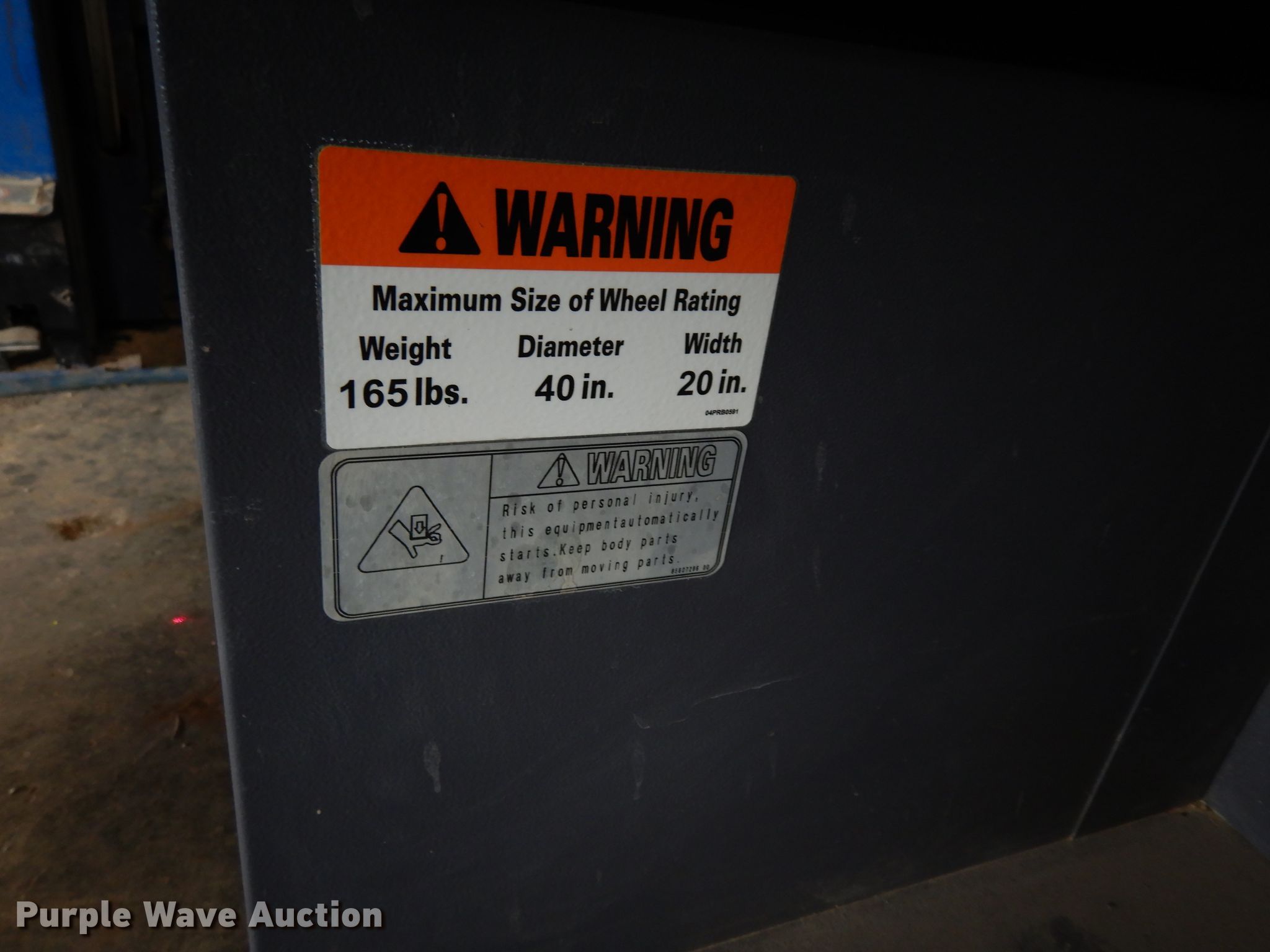 2017 Cemb ER100EVO tire balacer in Mclouth, KS Item HV9484 sold