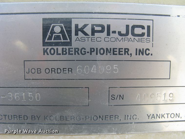 image for item DC1426 2009 Kolberg 33-36150 Super Stacker stacking conveyor