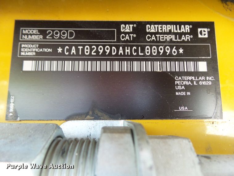 image for item DF0867 2013 Caterpillar 299D  tracked skid steer loader