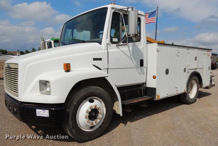 image for item DH6571 1998 Freightliner FL60  utility truck with crane