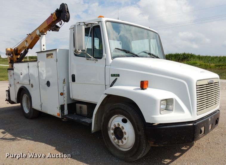 image for item DH6571 1998 Freightliner FL60  utility truck with crane