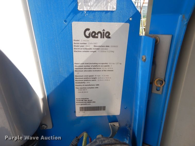 image for item FK9411 Genie Z-34/22N  boom lift
