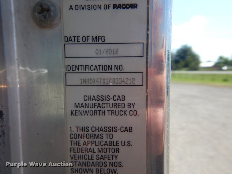 image for item GM9089 2012 Kenworth T800  vacuum excavation truck