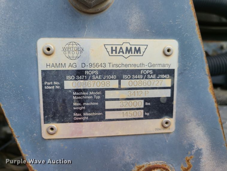 image for item GX9296 Hamm 3412P  single drum roller
