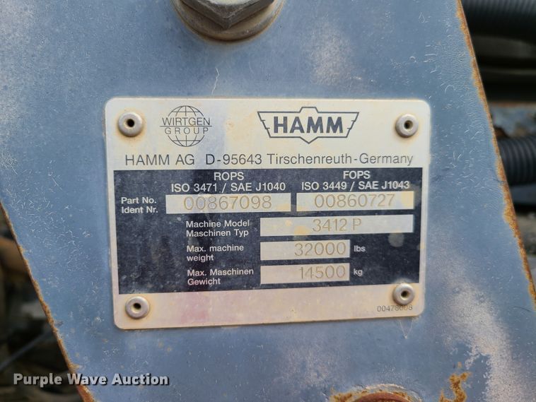 image for item GX9296 Hamm 3412P  single drum roller