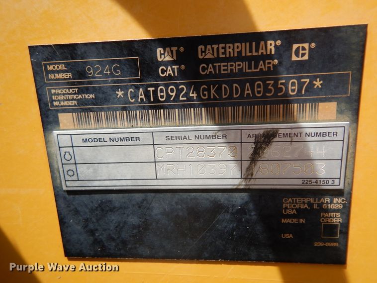 image for item HA9365 2007 Caterpillar 924G  wheel loader