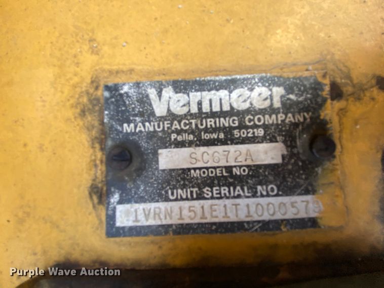 image for item HG9246 2009 Vermeer SC672A stump grinder