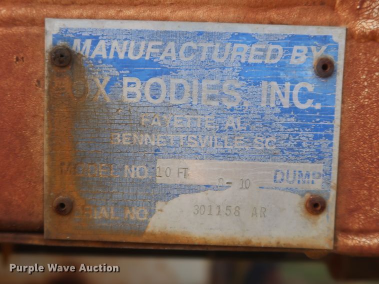 image for item HT9651 Ox Bodies 8-10 dump bed