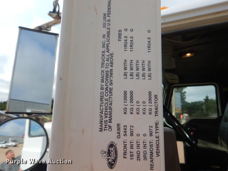 image for item DI0292 2007 Mack CHN613 dump truck