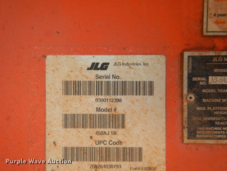 image for item DI0299 2007 JLG 450AJ  boom lift