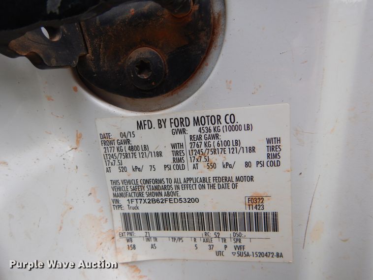 image for item DI0309 2015 Ford F250 Super Duty  SuperCab pickup truck