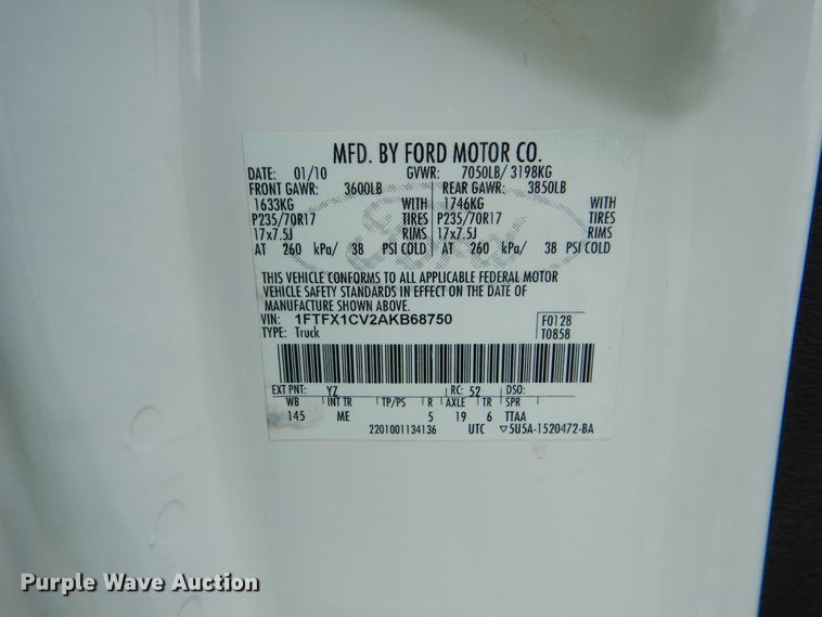 image for item DI0310 2010 Ford F150  SuperCab pickup truck