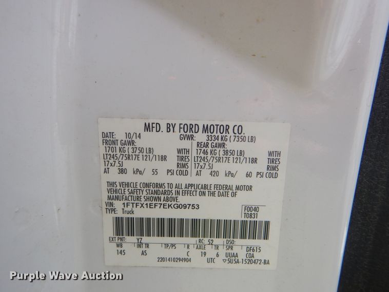 image for item DI0316 2014 Ford F150  SuperCab pickup truck