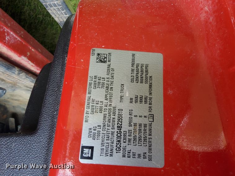 image for item DI0321 2011 Chevrolet Silverado 3500HD  Ext. Cab pickup truck