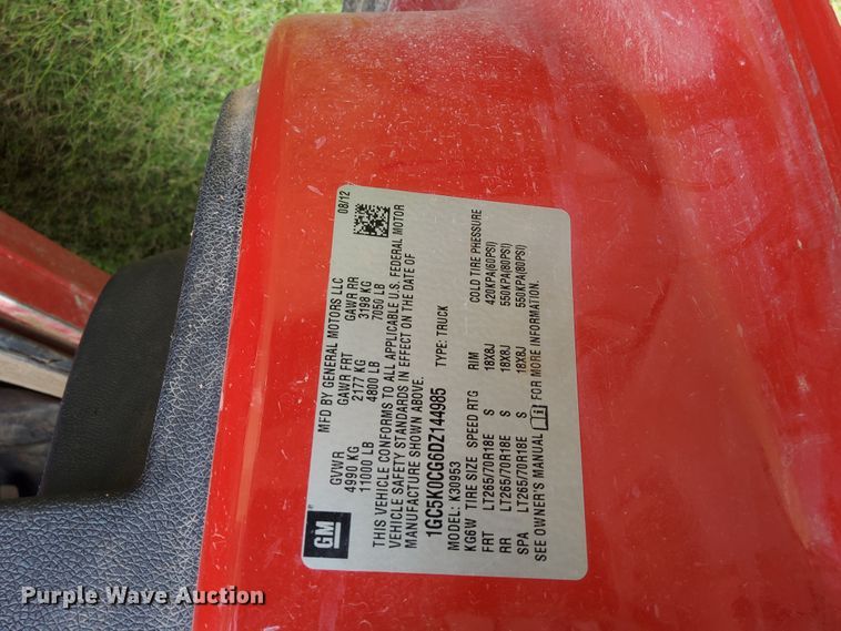 image for item DI0322 2013 Chevrolet Silverado 3500HD  Ext. Cab pickup truck