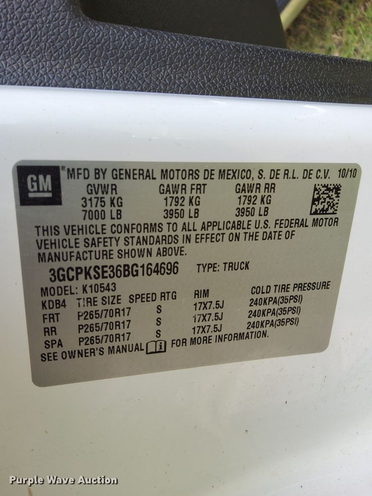 image for item DI0323 2011 Chevrolet Silverado 1500  Crew Cab pickup truck