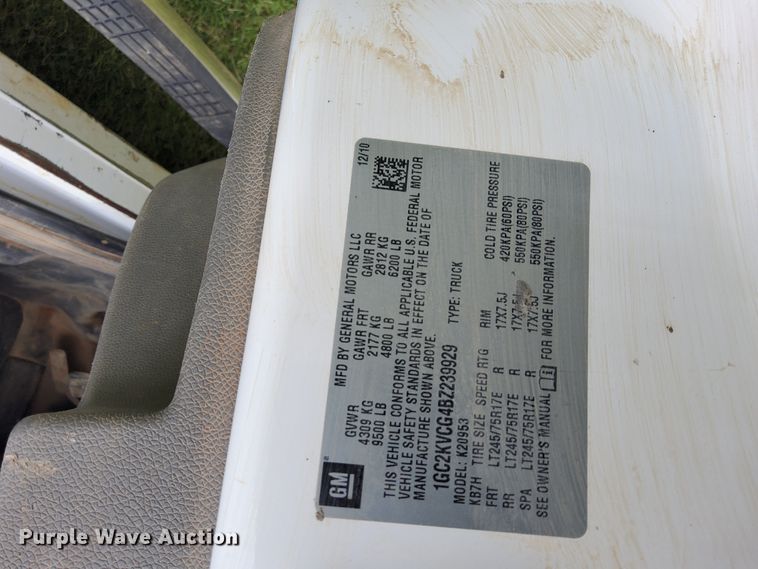 image for item DI0325 2011 Chevrolet Silverado 2500HD  Ext. Cab pickup truck