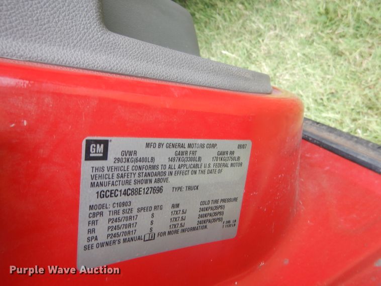 image for item DI0327 2008 Chevrolet Silverado 1500  pickup truck