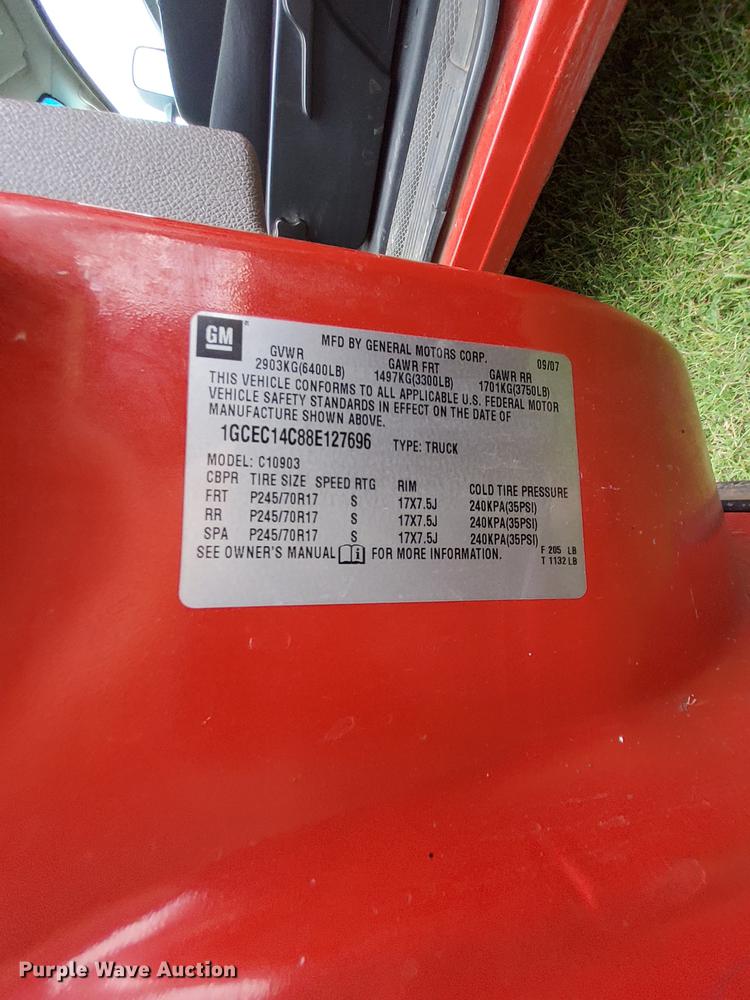 image for item DI0327 2008 Chevrolet Silverado 1500  pickup truck