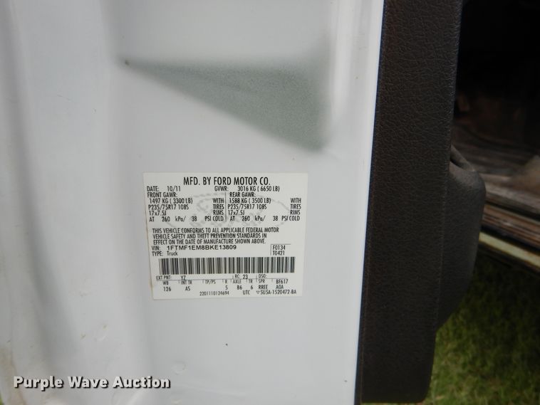 image for item DI0328 2011 Ford F150  pickup truck