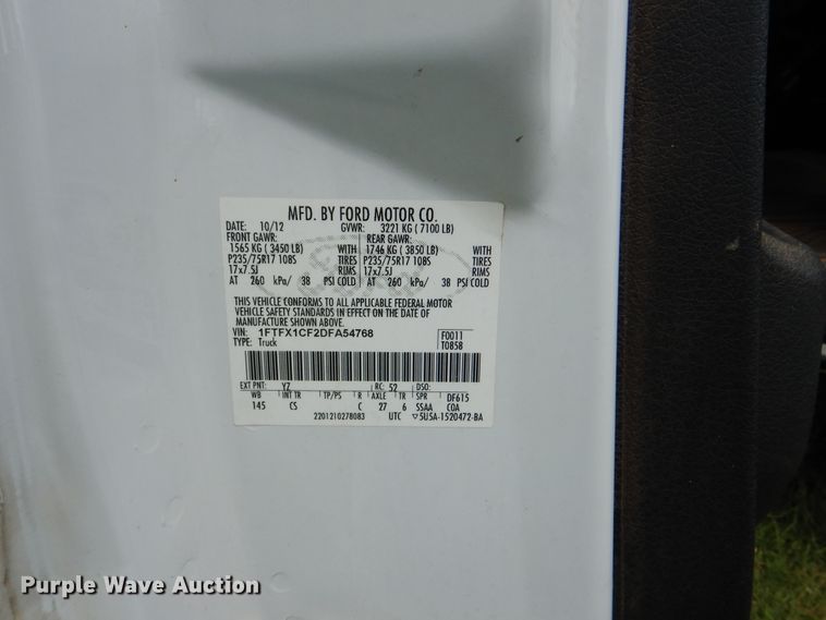 image for item DI0333 2013 Ford F150  SuperCab pickup truck