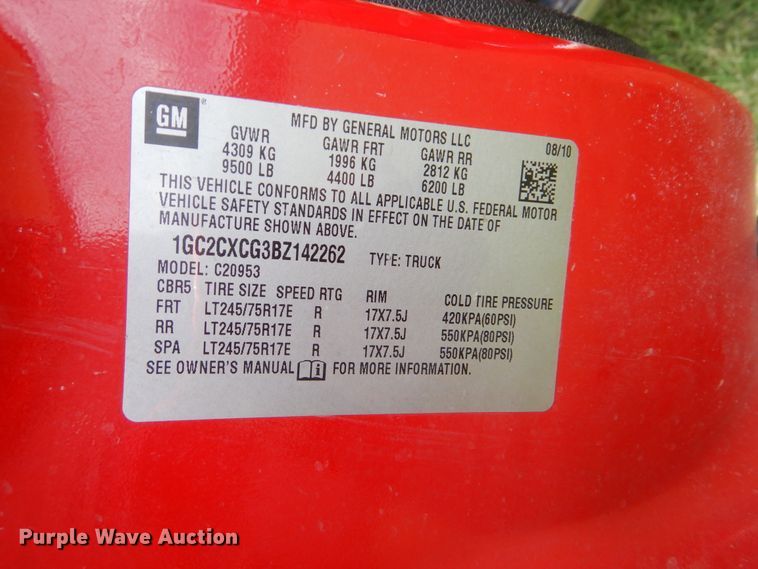 image for item DI0335 2011 Chevrolet Silverado 2500HD  Ext. Cab pickup truck