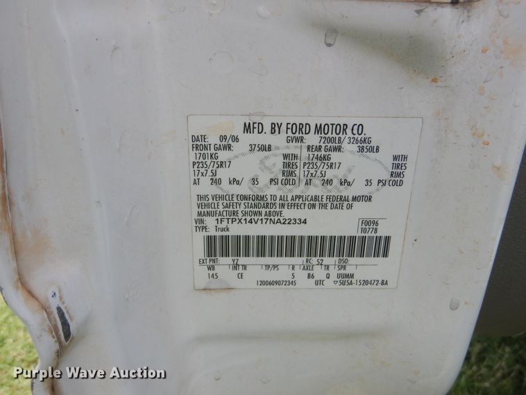 image for item DI0339 2007 Ford F150  SuperCab pickup truck