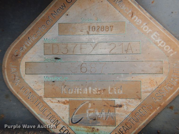 image for item DI0359 2005 Komatsu D37EX  dozer