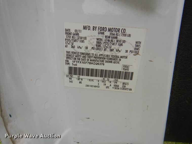 image for item DI0367 2011 Ford F150 XLT  pickup truck