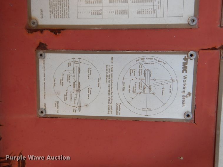 image for item HB9373 1997 FMC Link Belt HC-108C  truck crane