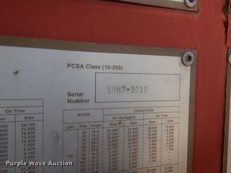 image for item HB9373 1997 FMC Link Belt HC-108C  truck crane