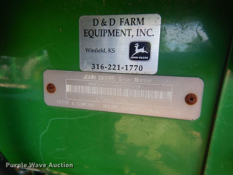 image for item DF5280 John Deere 455 grain drill